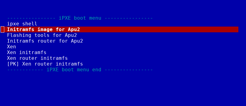 3mdeb iPXE menu