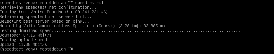 Debian HVM speedtest-cli